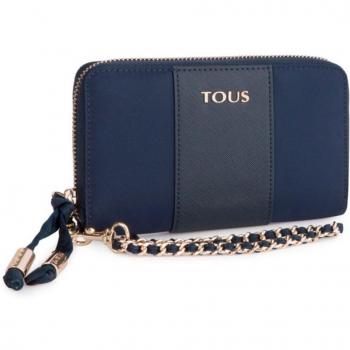 Billetero Brunock Chain de Lona Azul marino Tous