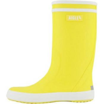 Aigle Lolly Pop 2 Children's Rain Boots, Yellow/White