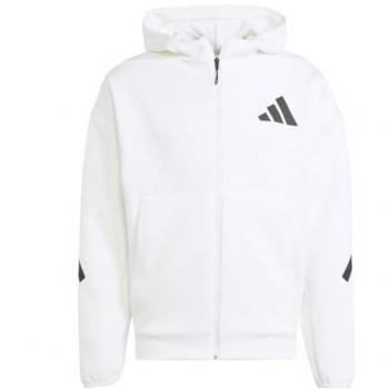 Sudadera con capucha y cremallera Adidas Z.N.E. para hombre - Blanca - Talla XS - Poliéster Mesh