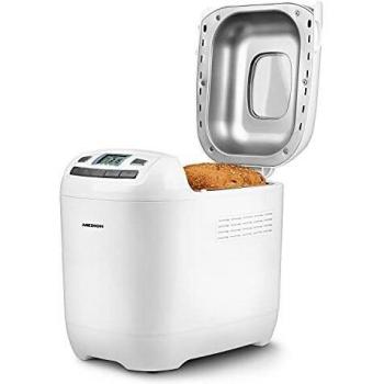 MEDION Panificadora de 650 vatios 1000 g, 12 programas de horneado, 3 grados de tostado distintos, función de mantenimiento en caliente, MD 18636 blanco