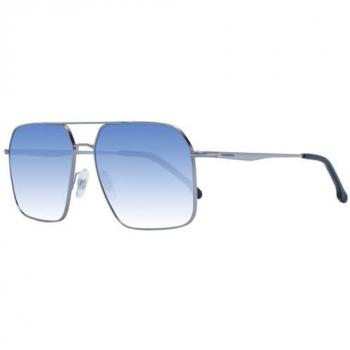 Carrera 333/S Men's Gray Sunglasses, Full-Rim Metal Frame, Stylish Square Design