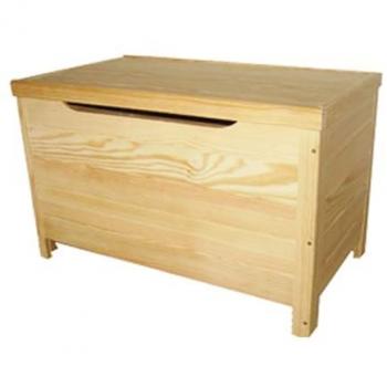 Baúl Curvo de Madera de Pino Sin Barniz para Almacenamiento Práctico y Decorativo 70x40x44 cm