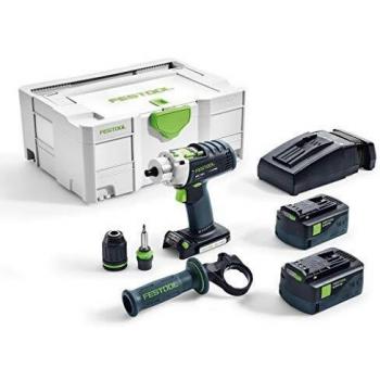 Festool  574702 - Taladro atornillador de percusión de batería QUADRIVE, PDC 18/4 Li 5.2-Plus