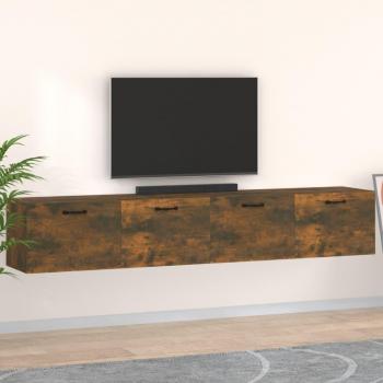 vidaXL Armarios de Pared Contrachapada Roble Ahumado 100x36.5x35 cm