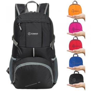ZOMAKE Mochila Plegable Ligera 35L, Mochilas Compacta con Resistencia al Agua para Hombre Mujer Viajar Senderismo