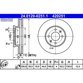 Disco de freno ATE 24.0120-0251.1, frente, ventilado, altamente carbonizado, 1 pieza