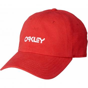 Oakley 912029-465 Red Line 6 Panel de algodón Lavado Sombrero Fitted Hats