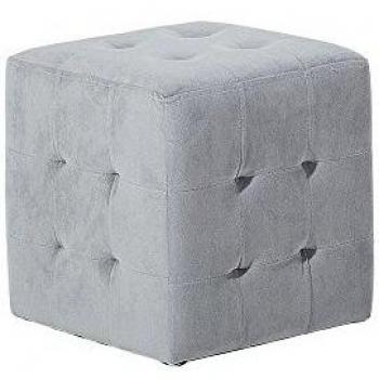 Puf - Reposapiés - Otomana - Tapizado - Gris - WISCONSIN