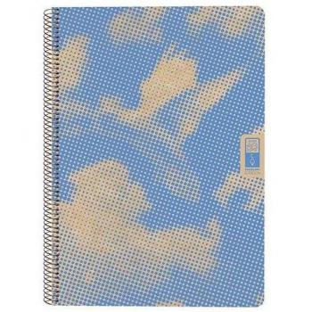 CUADERNO ESPIRAL DIN-A4 RECICLADO FSC 80 HOJAS 80G. CUADRÍCULA 5X5. 4 ELEMENTS - AIR ESCOLOFI 130100300