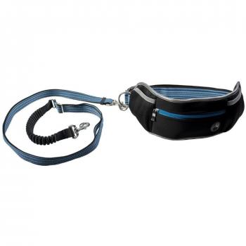 Duvo+ Canicross Sport Belt & Line Neoprene Padded Running Belt with Adjustable Bungee Leash 80-140 cm Waist // 150-250 cm Length