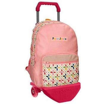 Pepe Jeans Tina Mochila Doble Compartimento con Carro Multicolor 32x42x16 cms Piel Sintética 21.5L