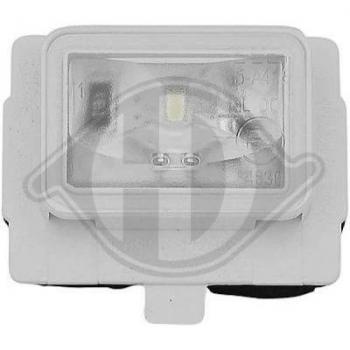Piloto de matrícula DIEDERICHS 1616094 con luz LED, diseño compacto, fácil instalación, alta durabilidad y resistencia a la intemperie