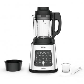 Batidora de vaso Tefal Perfectmix Cook BL83SD, 1400 W, 1.75 L, 10 programas automáticos, función de cocción al vapor, color negro y acero inoxidable