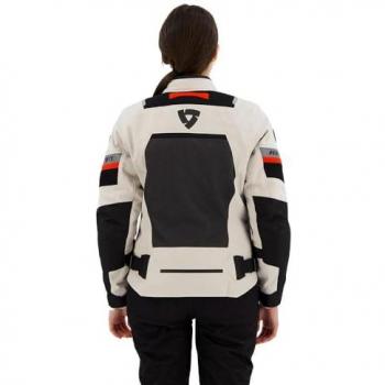 Chaqueta de Moto Mujer REV'IT! Tornado 4 H2O Plateado-Negro, impermeable, textil, diseño para motocicleta