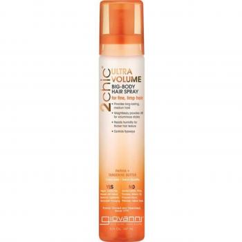 Giovanni 2Chic Ultra-Volume Big Body Hair Spray with Tangerine & Papaya Butter, 147ml