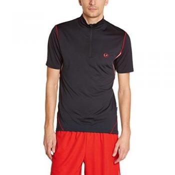 Ultrasport 10252 Camiseta, Hombre, Negro/Rojo, M