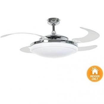 Ventilador de techo Fanaway Evo 2 con luz cromo silencioso