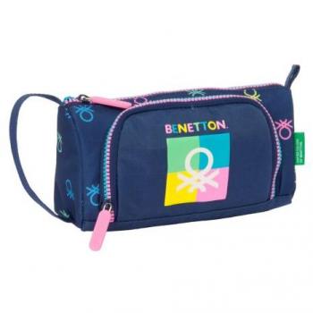 Estuche portatodo Benetton Cool con bolsillo desplegable y diseño único