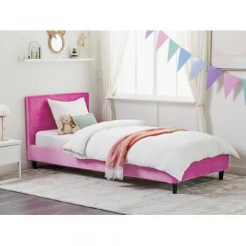 Funda Extraíble de Terciopelo Fucsia para Cama 90 x 200 cm Fitou