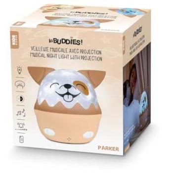 Bigben Kids Brown Dog Shape Night Light with 360º Projection and Wireless Music NLPKIDSDOG