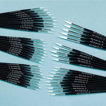 Synthetic Sable Brushes Classpack (Pack of 50) Craft Supplies