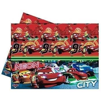 Unique Party 71737, Manteles de Plástico Neón, Disney Cars