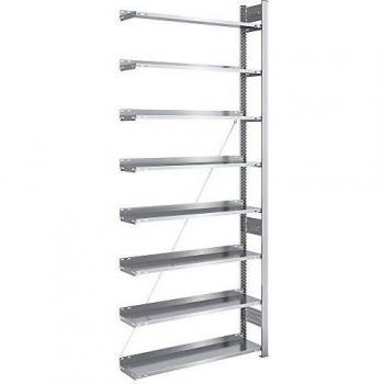 Estantería ensamblable para archivadores hofe, altura 2700 mm, galvanizada, unidireccional, dimensiones 1000 x 300 mm
