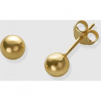 Pendientes de niña en oro amarillo con diseño elegante y delicado