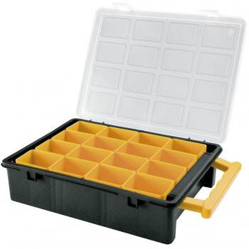 Maletín organizador de plástico con 16 cajas extraíbles 242x188x60 mm
