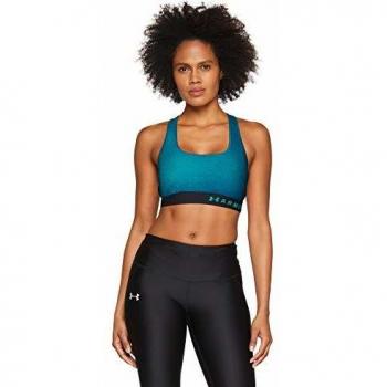 Under Armour Armour Mid Crossback Sujetador Deportivo, Mujer, Negro