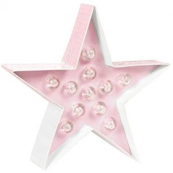 La Nina - Kit de construcción lámpara Estrella, 20.5 x 20.5 x 5 cm, Color Rosa