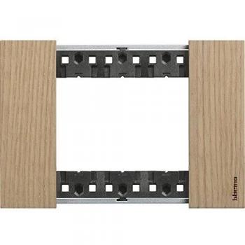 Placa Bticino Living Now 3 Módulos Color Roble KA4803LM