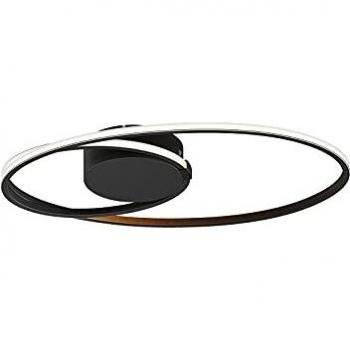 Lámpara de Techo LED Lindby Xenias, Negra, 49 x 30 cm