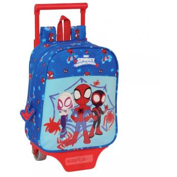 Mochila Escolar con Ruedas Spidey Azul 22 x 27 x 10 cm