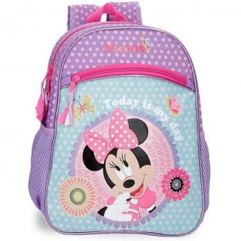 Disney Mochila Minnie Today is my day 33 cm Lila Fabricada en Poliéster