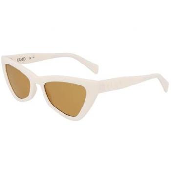 Gafas de Sol Liu Jo LJ799S 104 Bio-inyección Blancas y Marrones Cat Eye para Mujer