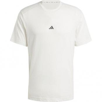 Camiseta de fitness Adidas Yoga para hombre, color blanco, manga corta