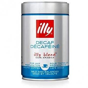 Illycaffè Illy Descafeinado - Café Molido del Tueste, 1 Lata de 250 G