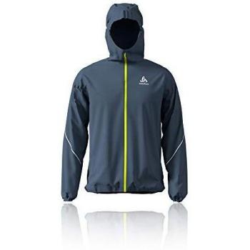 Odlo Zeroeight - Chubasquero para Hombre, Unzutreffend, Chaqueta Impermeable Zeroeight Warm, Hombre, Color Bering Sea - Safety Amarillo