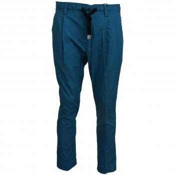 Dolce & Gabbana Blue Cotton Chinos Trousers Pants - IT50 | L, Stylish Comfort, Male, Size: L