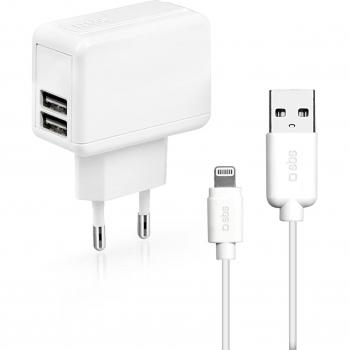 Sbs - Kit cargador usb con cable lightning