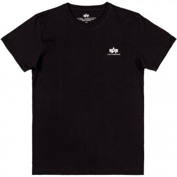 Alpha Industries Men's Basic T-Shirt with Small Logo, Black, XL