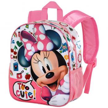 Mochila 3D Minnie Mouse Too Cute Disney Rosa 31cm