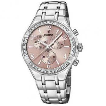 Reloj de Mujer Festina Boyfriend F20392/3 Cronógrafo de Acero Inoxidable con Pulsera Plateada