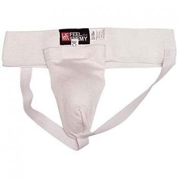 KRF Feel The Enemy Portacoquilla Protectora Boxeo, Adultos Unisex, Blanco, L
