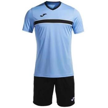 Conjunto de fútbol Joma Victory hombre/niño celeste medio negro