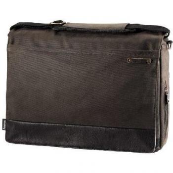 Hama - Grenada portátil Bolsa Mensajero, Horizontal, Marrón, 15.4, 370 x 50 x 265 mm, 900 g, Lona