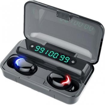 Auriculares Inalámbricos TWS Bluetooth V5.0 con Micrófono, Deportivos y Resistentes al Agua, Incluye Caja de Carga para Teléfonos Android