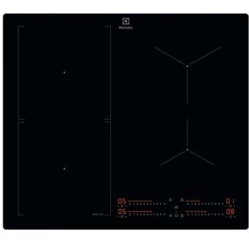 Electrolux Piano Cottura Induzione 60 cm, 4 Fornelli, Serie 700, Zona Combinata Flessibile, Funzione SenseBoil, Comandi Touch, Nero