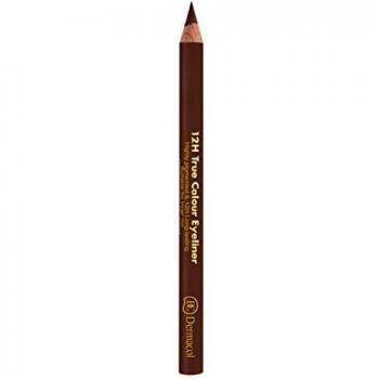 Dermacol - Delineador 12h True Colour No. 06 Marrón Oscuro, 12 unidades